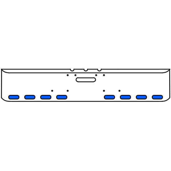 20 Inch Chrome Texas Square Bumper Kit With 8 Oval Lights