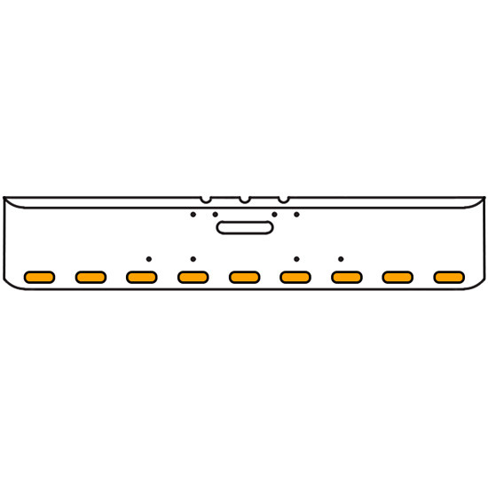 20 Inch Chrome Texas Square Bumper Kit With 9 Oval Lights