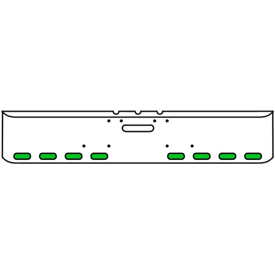 22 Inch Chrome Texas Square Bumper Kit With 8 Oval Lights