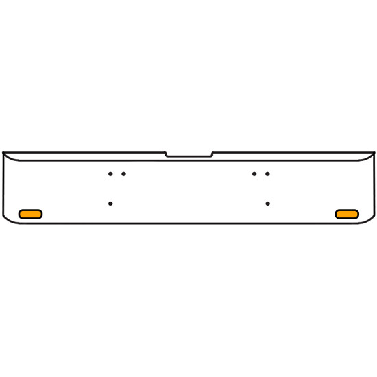 18 Inch Chrome Texas Square Bumper Kit With 2 Oval Lights