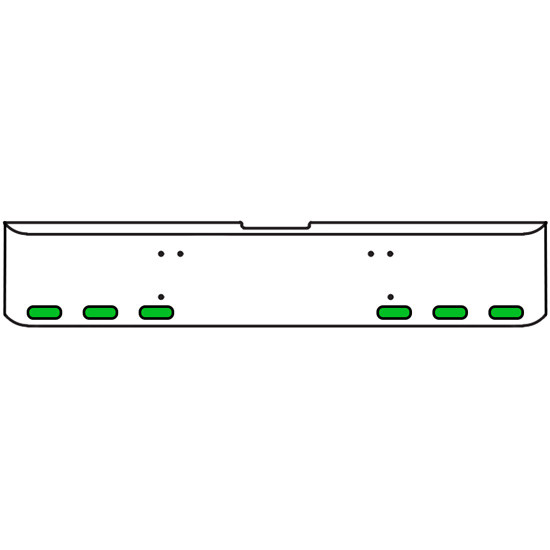 18 Inch Chrome Texas Square Bumper Kit With 6 Oval Lights