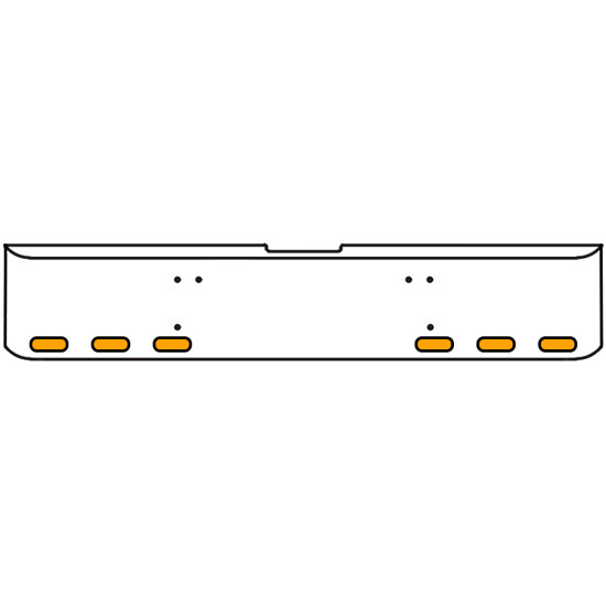 18 Inch Chrome Texas Square Bumper Kit With 6 Oval Lights