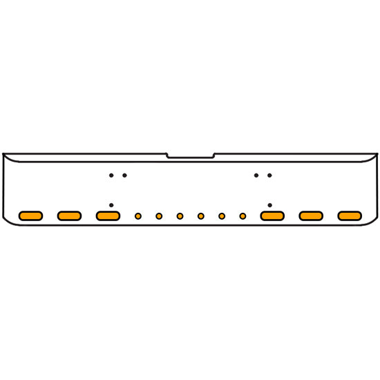18 Inch Chrome Texas Square Bumper Kit With 6 Oval Lights And 6 Round Lights