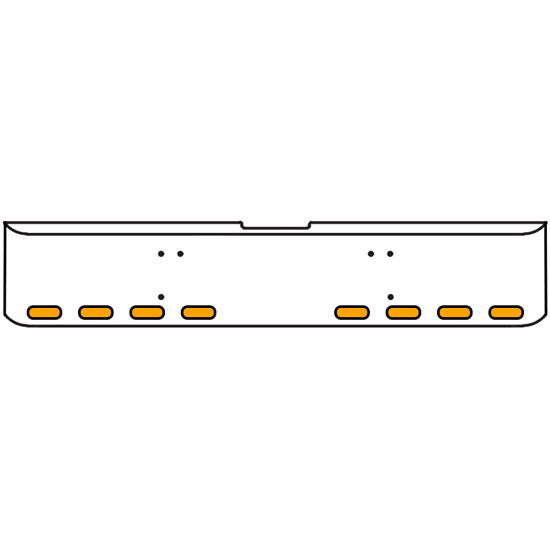 18 Inch Chrome Texas Square Bumper Kit With 8 Oval Lights