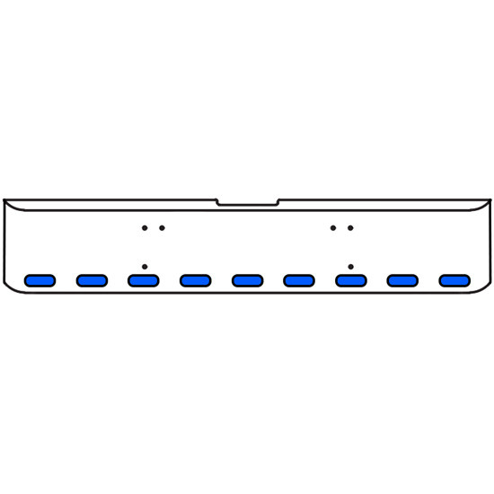 18 Inch Chrome Texas Square Bumper Kit With 9 Oval Lights