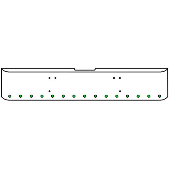 18 Inch Chrome Texas Square Bumper Kit With 15 Round Lights