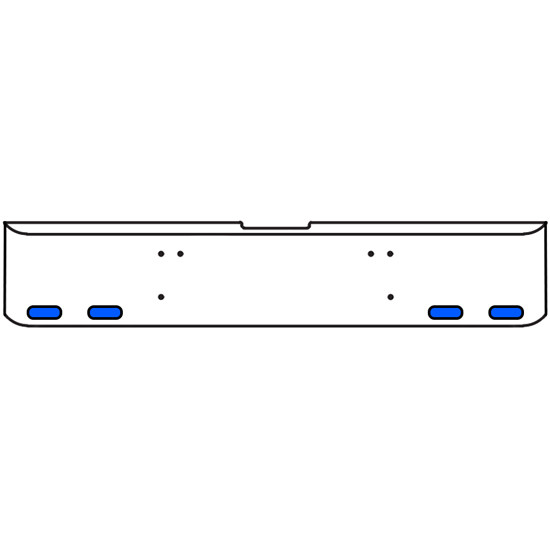 20 Inch Chrome Texas Square Bumper Kit With 4 Oval Lights