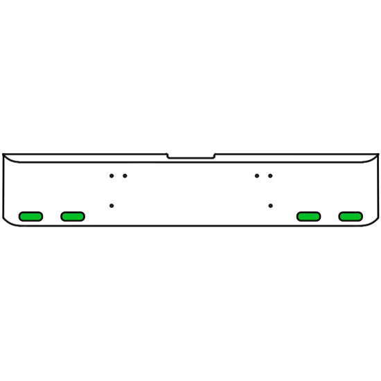 20 Inch Chrome Texas Square Bumper Kit With 4 Oval Lights