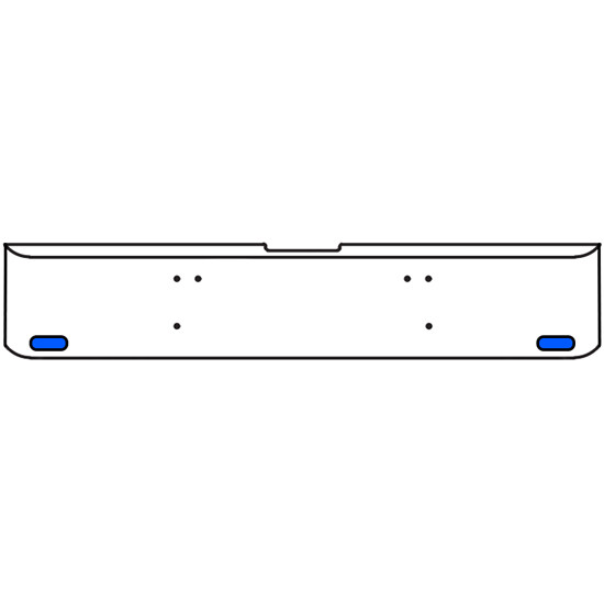 22 Inch Chrome Texas Square Bumper Kit With 2 Oval Lights