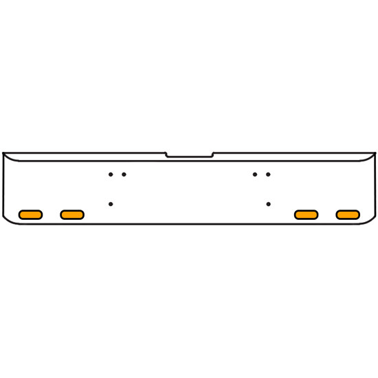 22 Inch Chrome Texas Square Bumper Kit With 4 Oval Lights