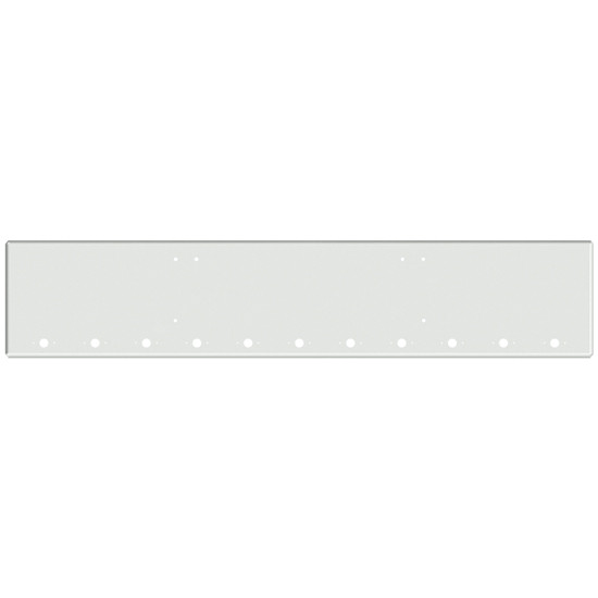 20 Inch Chrome Texas Boxed End Bumper With 11 M1 - P1 Light Holes For Freightliner Coronado New Style, 122 Sd SFA