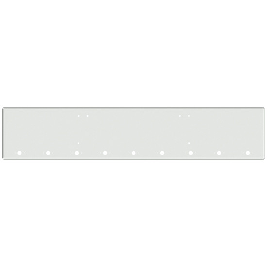 20 Inch Chrome Texas Boxed End Bumper With 9 M1 - P1 Light Holes For Freightliner Coronado New Style, 122 Sd SFA