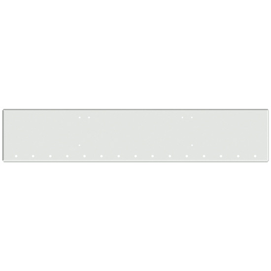 22 Inch Chrome Texas Boxed End Bumper With 15 Rnd 3/4 Inch Light Holes For Freightliner Coronado New Style, 122 Sd SFA