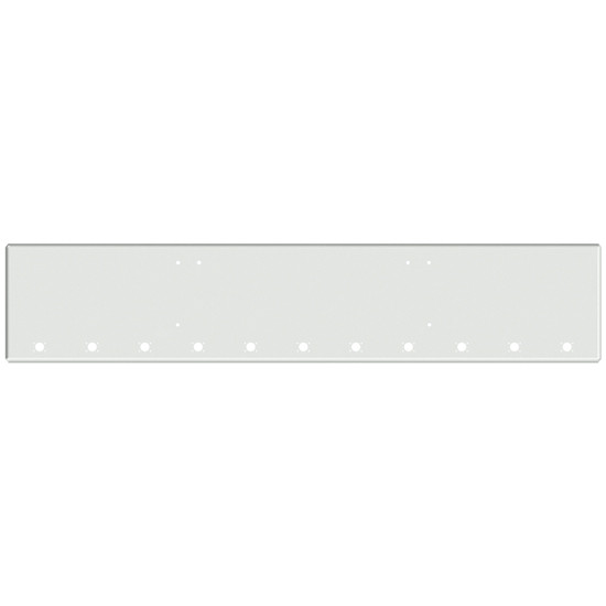 22 Inch Chrome Texas Boxed End Bumper With 11 M3 - P3 Light Holes For Freightliner Coronado New Style, 122 Sd SFA