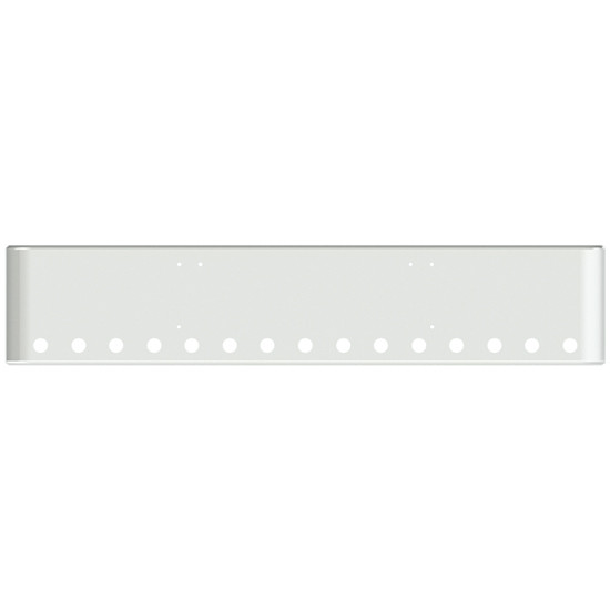 18 Inch Chrome Rolled End American Eagle Bumper With 15 - 2 Inch Round Light Holes