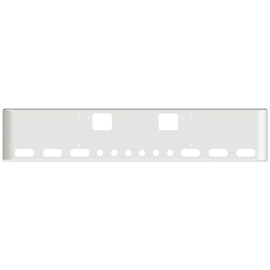 18 Inch Chrome Texas Rolled End Bumper With Tow, 6 Oval And 6 - 2 Inch Round Light Holes For Coronado New Style, 122Sd