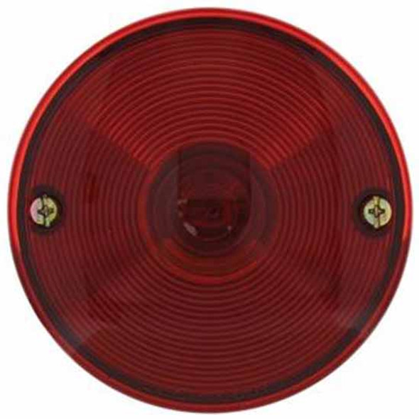 Round Stud Mount Stop, Turn & Tail Light W/ License Light - Red