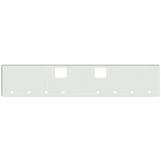 18 Inch Chrome Texas Boxed End Bumper With Tow And 8 M1-P1 Light Holes For Freightliner Coronado New Style, 122 Sd SFA