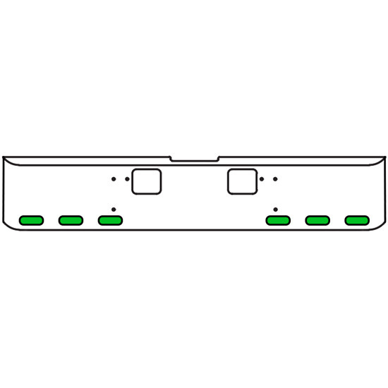 20 Inch Chrome Texas Square Bumper Kit With 6 Oval Lights