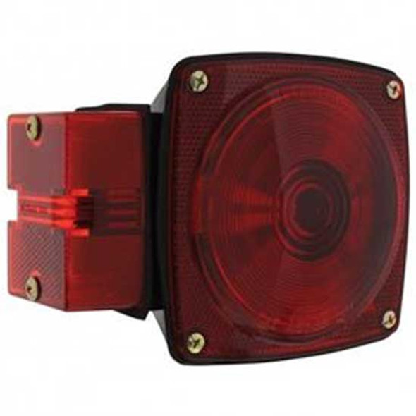 Over 80 Inch Wide Combination Light W/ License Light, Driver Side - Red LED / Red Lens