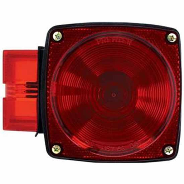 Over 80 Inch Wide Combination Light W/ License Light, Driver Side - Red LED / Red Lens