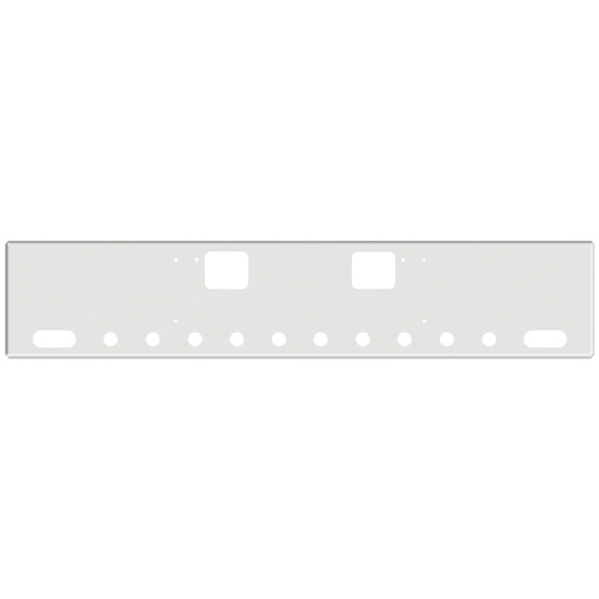 22 Inch Chrome Texas Boxed End Bumper With Tow, 2 Oval And 10 - 2 Inch Light Holes For Coronado New Style, 122Sd