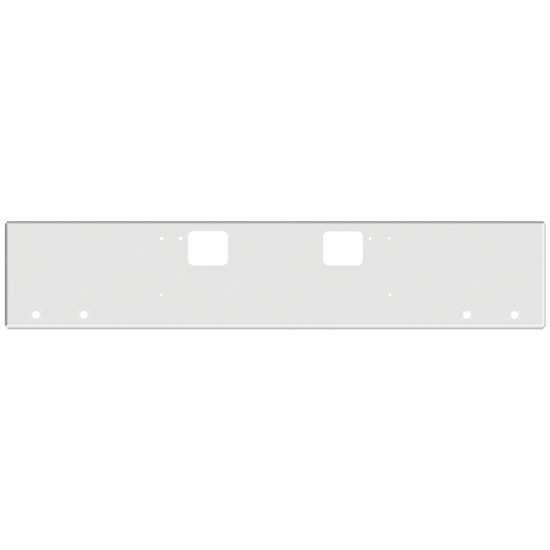 22 Inch Chrome Texas Boxed End Bumper With Tow And 4 M3 - P3 Light Holes For Freightliner Coronado New Style, 122 Sd SFA