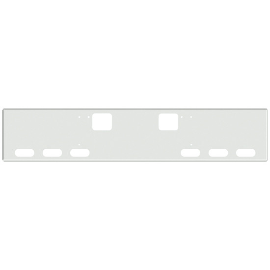 18 Inch Chrome American Eagle Bumper With Tow, 6 Oval Light Holes