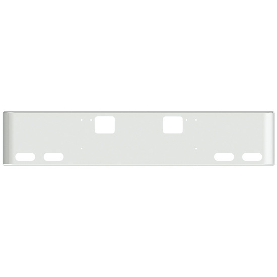 20 Inch Chrome Rolled End American Eagle Bumper With Tow, 4 Oval Light Holes