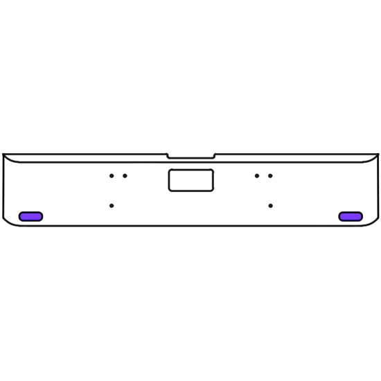 18 Inch Chrome Texas Square Bumper Kit With 2 Oval Lights