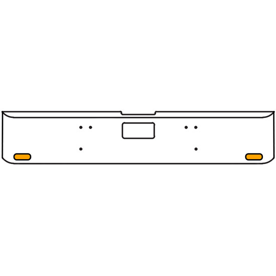 20 Inch Chrome Texas Square Bumper Kit With 2 Oval Lights