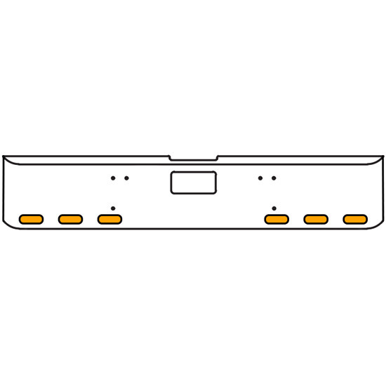 20 Inch Chrome Texas Square Bumper Kit With 6 Oval Lights