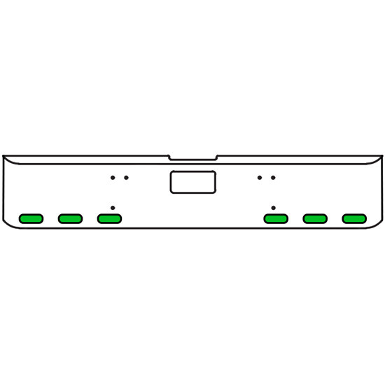 20 Inch Chrome Texas Square Bumper Kit With 6 Oval Lights