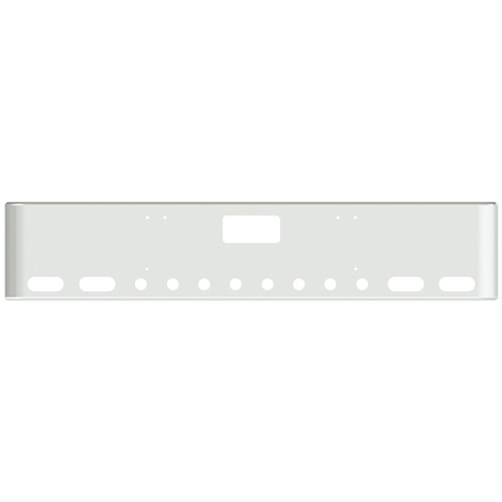 22 Inch Chrome Texas Rolled End Bumper With Step, 4 Oval And 8 - 2 Inch Round Light Holes For Coronado New Style, 122Sd