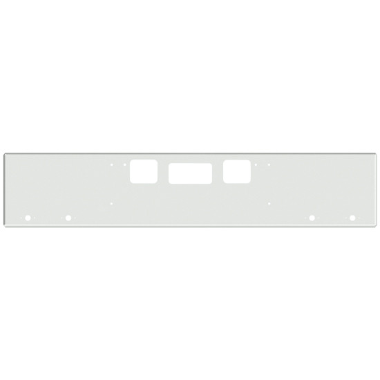 18 Inch Chrome Texas Boxed End Bumper With Tow, Step And 4 M1-P1 Light Holes For Freightliner Coronado New Style, 122 Sd SFA