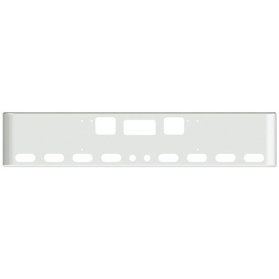 20 Inch Chrome Texas Rolled End Bumper With Tow, Step, 8 Oval And 2 - 2 Inch Light Holes For Coronado New Style, 122Sd