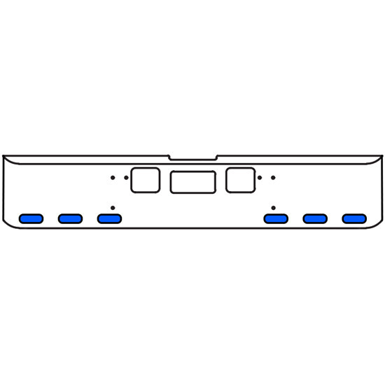 20 Inch Chrome Texas Square Bumper Kit With 6 Oval Lights