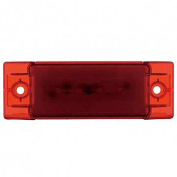 16 LED Rectangular GLO Clearance Marker Light - Red LED / Red Lens