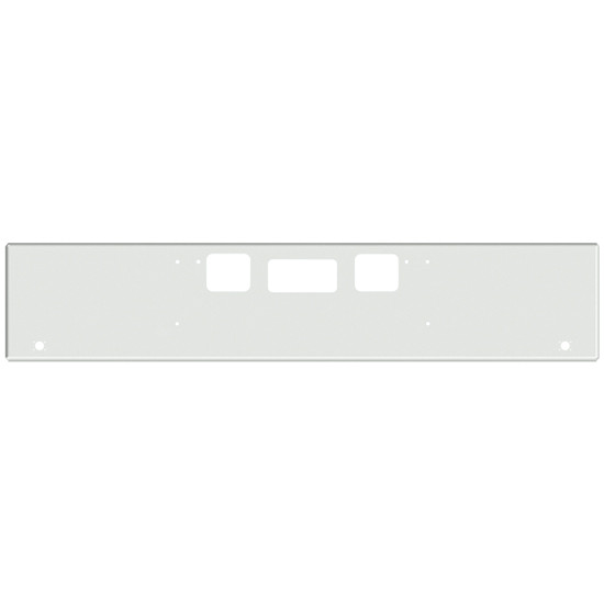 20 Inch Chrome Texas Boxed End Bumper With Tow, Step And 2 M3 - P3 Light Holes For Freightliner Coronado New Style, 122 Sd SFA