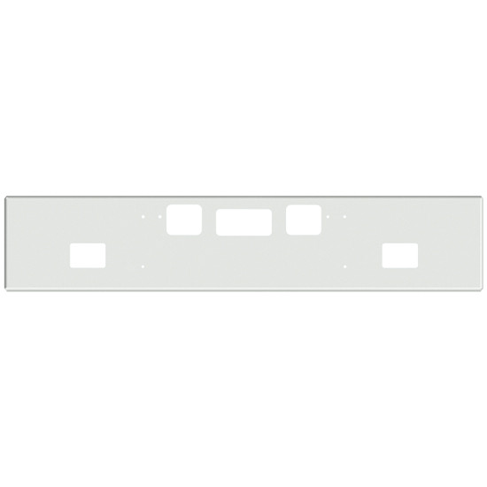 22 Inch Chrome Boxed End Bumper With Square Fog Light, Step And Tow Holes For Freightliner Coronado 2010 And Newer