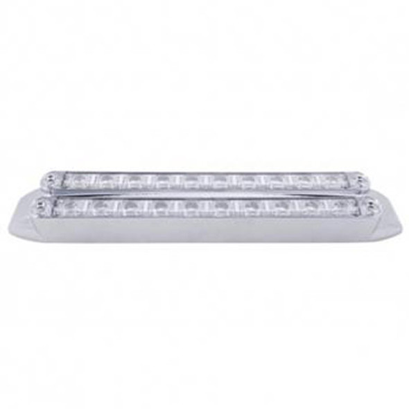 Dual 10 LED 9 Inch Turn Signal Light Bars - Amber LED/ Clear Lens