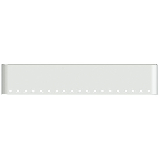 18 Inch Chrome Steel Rolled End Texas Bumper Kit With Mounting Holes, And 19 M3 Or P3 Light Holes For Freightliner