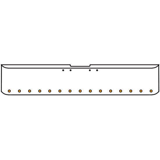 18 Inch 7 Gauge Chrome-Plated Steel Chrome Texas Square Bumper Kit With 15 Glow Marker Led Light Amber/Amber For Freightliner Fl120/Fl132 2000-2002