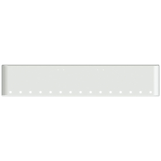 18 Inch Chrome Steel Rolled End Texas Bumper Kit With Mounting Holes, And 15 M3 Or P3 Light Holes For Freightliner