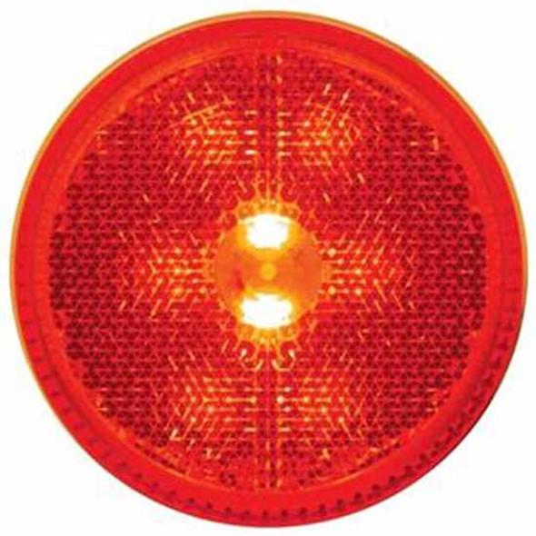 2.5 Inch Reflectorized Clearance Marker Light Kit - 8 Red LED / Red Lens