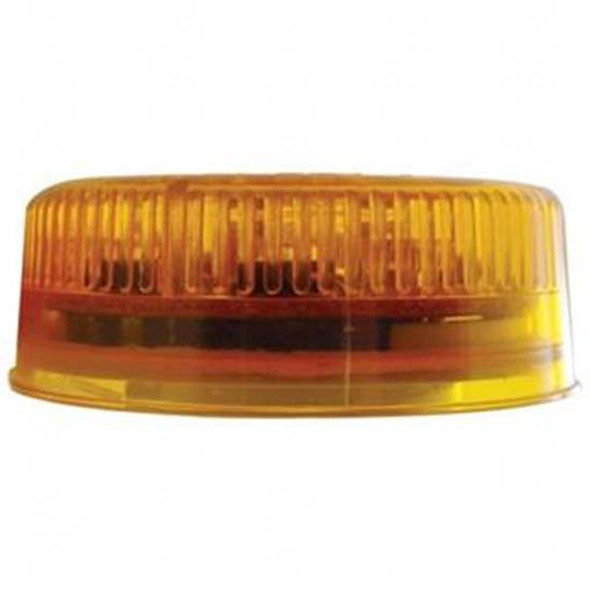 4 LED 2-1/2 Inch Low Profile Clearance/Marker Light - Amber LED/ Amber Lens
