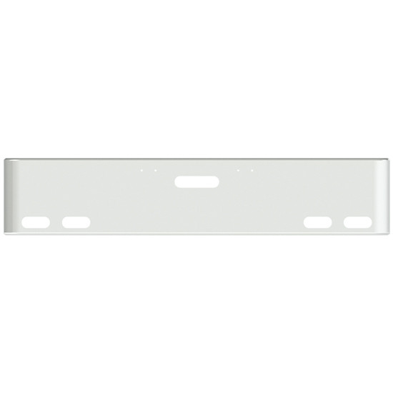 18 Inch Chrome Texas Rolled End Bumper With Holes For Center Tow And 4 Oval Lights For Freightliner Classic 2000-2002