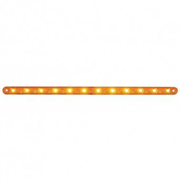 12 LED 12 Inch Ultra Slim Turn Signal Light Bar, Amber LED/ Amber Lens