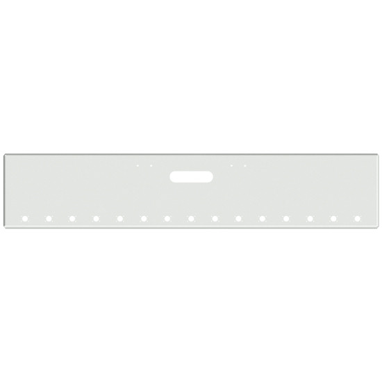 18 Inch Chrome American Eagle Square Corner Bumper W2 Mount, Tow And 15 M3-P3 Light Holes For Freightliner Classic 120 And Xl 132