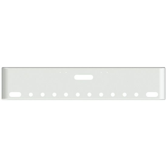 18 Inch Chrome American Eagle Bumper With Holes For Tow, 2 Oval And 10 Round 2 Inch Lights For Freightliner Classic 2000-2002